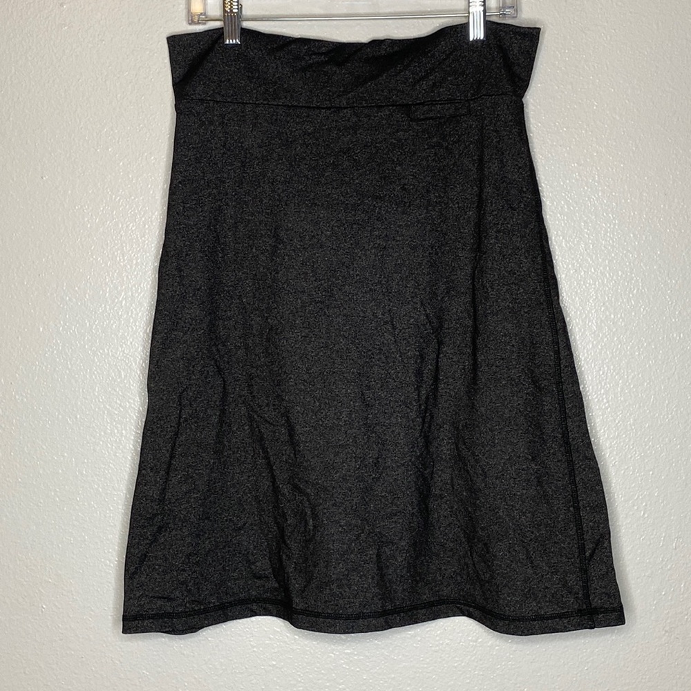 Kavu High Waistband Skater Dark Gray Knee Length Skirt